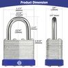 HOX Locks 6-Pack Keyed-Alike Padlocks w/ 1.2” Shackle, 1-9/16” Wide