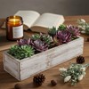 Dandat 4 Set Wood Boxes for Centerpieces 12x4 Inch Rectangle