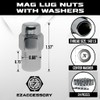 Cragar Standard Mag Lug Nut 14mmx1.5 with Duplex Washer 7/8"