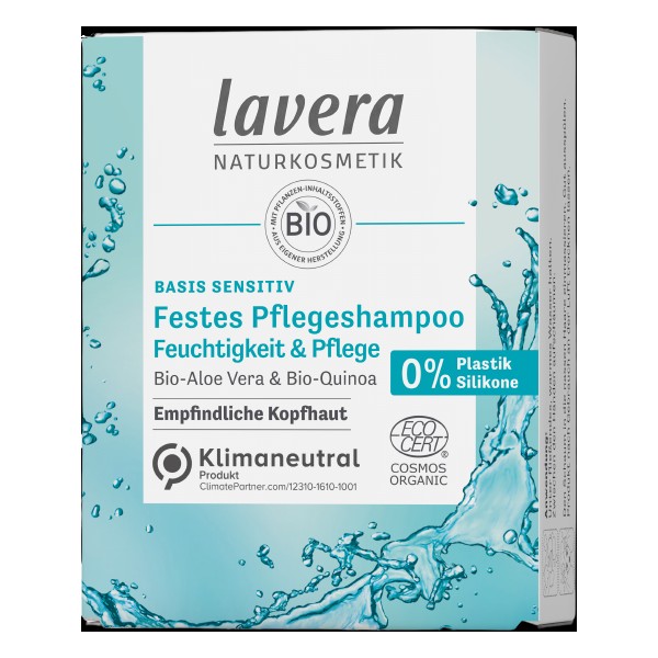 lavera  Basis Sensitive Moisture & Care Solid Shampoo, 50 g