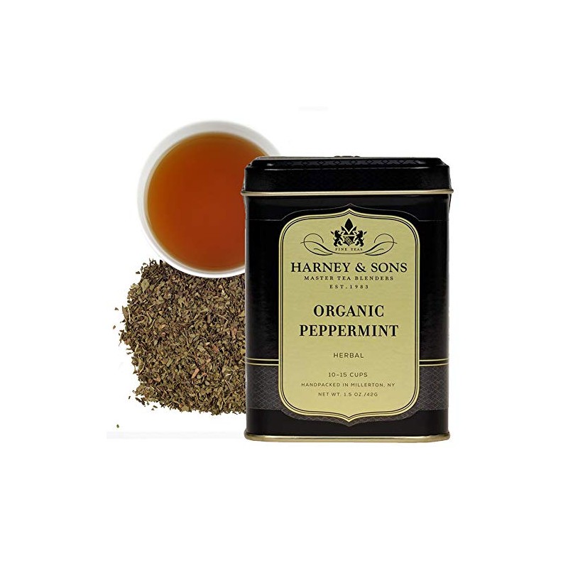 Harney & Sons Organic Loose Tea, Peppermint, 1.5 Ounce