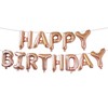 Haobase Happy Birthday Balloons Banner, 16 inch Aluminum Foil Letters