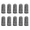 Grey, Finger Cots Cut Resistant Protection, 10 Pieces Reusable Finger