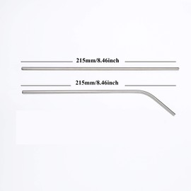 Sunwinc 200 Pack Bent Metal Straws,8.5Inch Reusable Drinking Stainless Steel Straws For Wholesale for 20oz Tumblers Yeti Cups Travel Mugs,Eco-Friendly Dishwasher Safe (200Pack Bent-Silver 8.5")