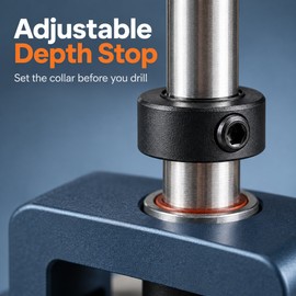 35mm Concealed Cabinet Hinge Drilling Jig with Adjustable Edge Guide, Quick Clamp & Hardened Drill Bits for Cabinet Doors, Furniture Building & DIY Woodworking