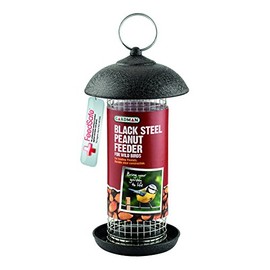 Gardman A01171 Steel Peanut Feeder - Black, Green, 16 x 16 x 3.5 cm