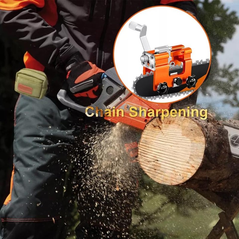 2025 Upgraded Chainsaw Sharpener,Chain Saw Sharpening Jig,Hand-Cranked Chainsaw Sharpening Jig