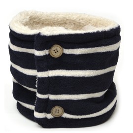 TRIBAL BIG Button Bore Neck Warmer with Front Buttons to Avoid Messing Up Hair and Make - Up, Super Warm and Soft -