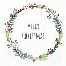 20 Napkins Merry Christmas in Wreath | Winter | Christmas | Table Decoration | Decoupage | Napkin Technology 33 x 33 cm