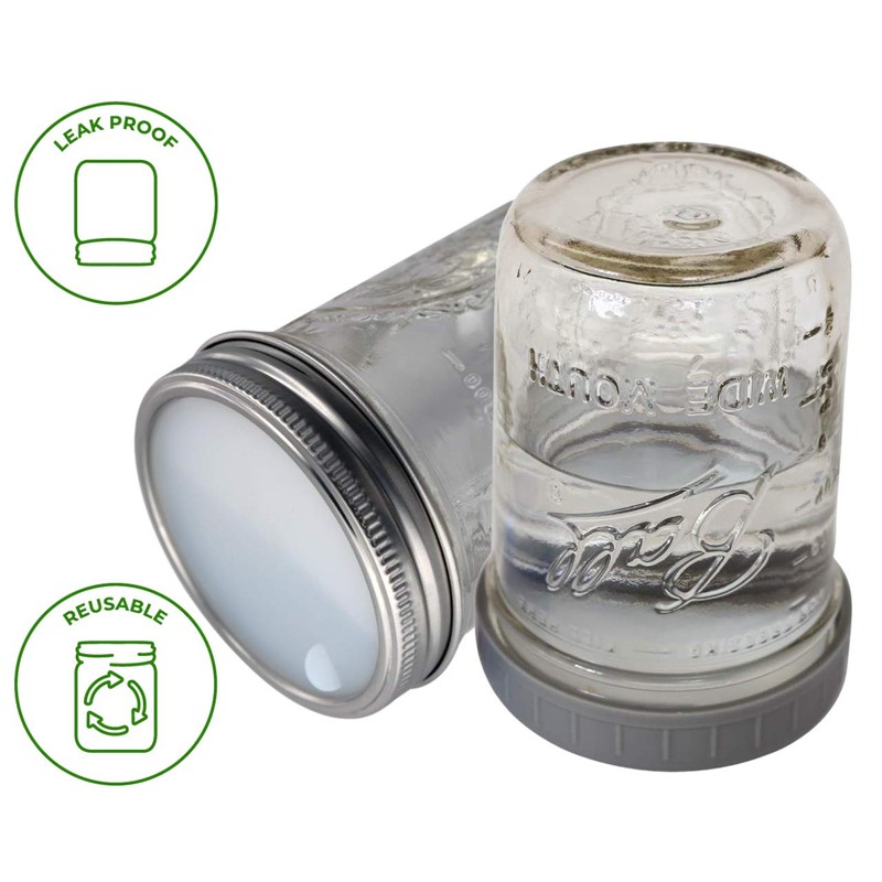 Leak Proof Platinum Silicone Sealing Lid Inserts/Liners for Mason Jars