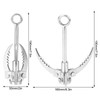 Stainless Steel Grappling Hook, with 3 Climbing Folding Sawtooth Claws