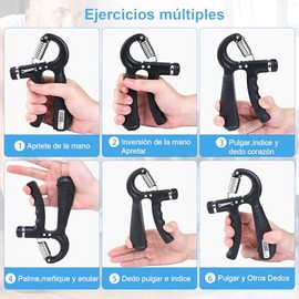 Handeful Entrenador y Dinamómetro de Prueba de Fuerza de Agarre, Pinza Fortalecedora de Agarre Manual, Ejercitadores de Mano Ajustables de Primera Cal