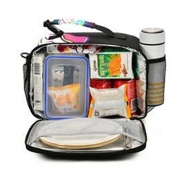 Lunch Box Insulated Soft Lunch Bag Lunch Container Pug Dog Pop Art Style for Office Work School Picnic Beach