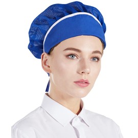 Nanxson 3PCS Unisex Chef Hat Hair Nets for Catering Cooking Hats for Kitchen Bakers School Restaurant