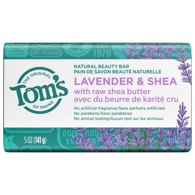 Tom's of Maine Natural Beauty Bar Soap, Lavender & Shea
