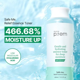 Make Prem Makeup, Safely Relief Essential, 6.8 fl oz (200 ml), Korea, 24H Deep Moisturizing, Day Trainer, Weak Acid, Large Capacity