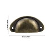 12PCS Cabinet Cup Pull Handle, Antique Brass Shell Cup Handles,