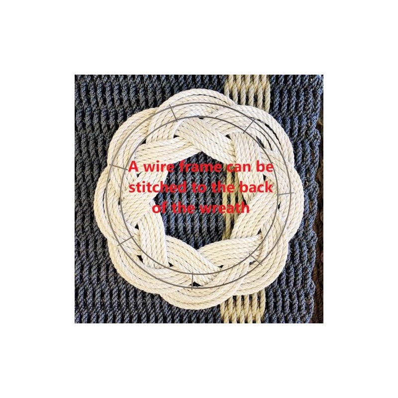 Lobster Rope Sailor Knot Wreath - Soft Gray