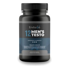 Testo Mens Testosterona Con 12 Ingredientes, 60 Cápsuslas Sin Sabor