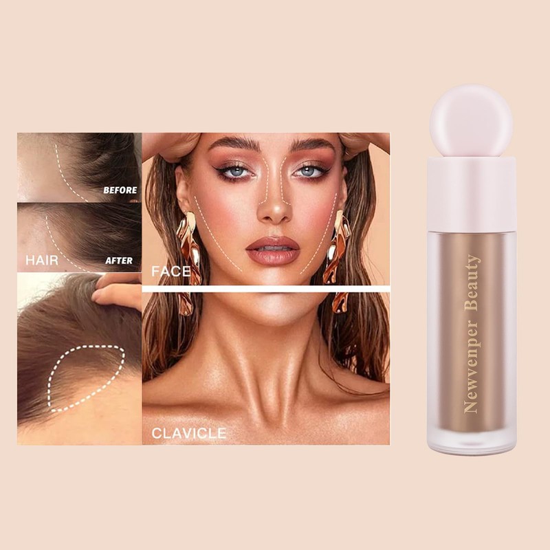 Contour+ Highlighter+ Face Blush with Face Brush, Long-Lasting and Smooth