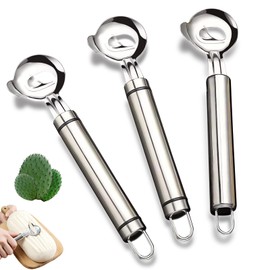 Wshxjzyay 3 Pack Spoon Cactus Peeler Tool, Stainless Steel Peeler Cactus, Cuchara Peladora De Nopales Tool Noodle Cutter Knife With Hole with Long Handle