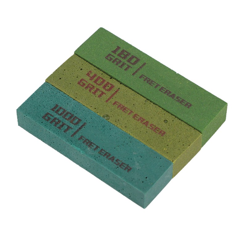 3pcs Guitar Fret Erasers Guitar Fret Polishing Abrasive Rubber Blocks
