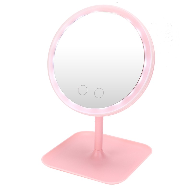 USB Charging 5 Color Light Desktop Cosmetic Mirror Adjustable LED