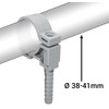 (4 pcs) Grey Plastic Clamps for 38-41 mm Pipes, Hose