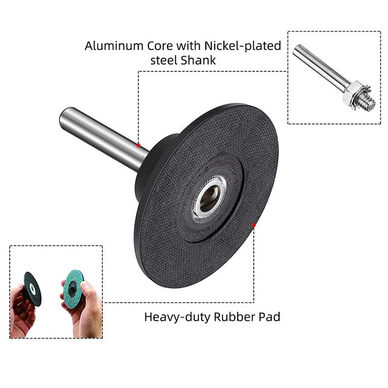 Bestgle 2pcs 1/4" Shank 3" Rotary Disc Pad Holder Type