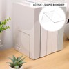 FwQoFvk 10Pcs Transparent Acrylic Bookend L Shape Book End Space