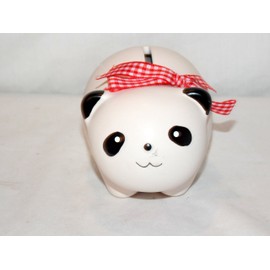New Panda Bear with Bow PIGGY BANK Coin Money Holder Adorable