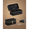 SONGMICS HOME JWB017B01 Leather Watch Case 4 Watch Case Black