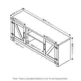 Furinno Cabinet Stand with Storage for TV up to 65 Inch, 70 Inch, Rustic Brown
