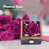 Caja giratoria de rosa real morada con collar I Love