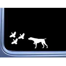 EZ-STIK German Shorthair Pointer 3 Quail L447 8 inch Shorthaired Dog Decal