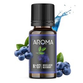 myAROMA Flavour Drops, Blueberry 10 ml, Natural Liquid Aroma without Artificial Dyes, Vegan Flavour Drops, Sugar-Free, Calorie Free Food Flavour for Baking, Eating and Drinking, No. 07
