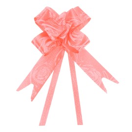 M METERXITY 100 Pack Pull Bows - Presents Wrap String Bow Ribbons Rose Pattern Decorative Bows Ties Apply to Wedding/Party/Birthday/Decoration, (8 Inch Red)