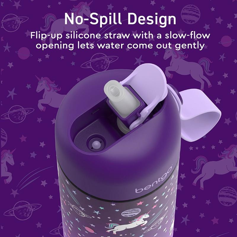 Bentgo Kids Prints Water Bottle Bundle - Set Includes 2