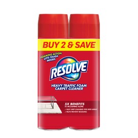 Resolve Dual Pack High Traffic Carpet Foam, 44 oz (2 Cans x 22 oz), Cleans Freshens Softens & Removes Stains