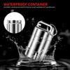 TISUR Titanium Small Pill Holder Keychain, Portable Pill Case Waterproof