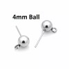 Unbranded 10 pcs. 304 Stainless Steel Earring Ball Posts Settings