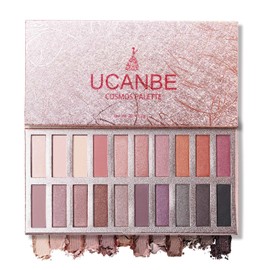 Ucanbe Cosmos Nude Eyeshadow Palette, Pro Matte Shimmer Glitter 20 Eye shadow Makeup Highly Pigmented Long Wear Waterproof (Naked)                    