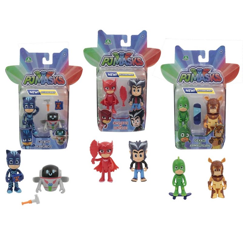 Giochi Preziosi Masks PJM65800 Catboy and Pj-Robot Pair of Figures,