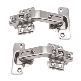 Silver 135 Degree Cabinet Hinges, Full Overlay Concealed Hidden (4 Pack / 2 Pairs) - Soft Closing Silent Hinges for Cabinet Doors, Folding Doors – Easy Installation