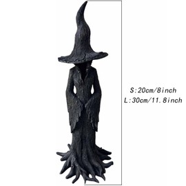 Nenkarn Enchanting Witch Statue, Resin Witch Statues and Figurines, Retro Magician Dark Fantasy Ornament, Poised to Shield You from All Negativity (11.8Inch)