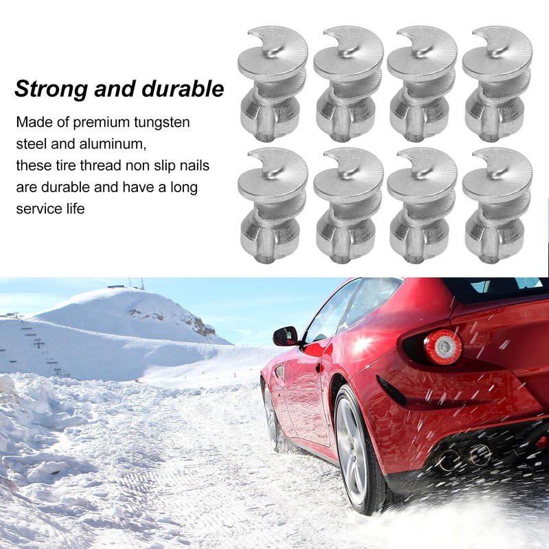 KIMISS 50PCS Universal Tire Studs for Truck Motorcycle, Car Wheel