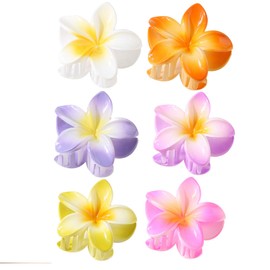 ZOONAI 6Pcs Flower Hair Claw Clips, Women Girlsl Cute Flower Claw Clips Hold Hair Jaw Hair Accessories (B, One Size)