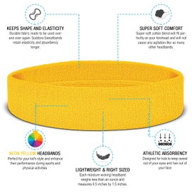 Suddora - Bandas de sudor para niños, 2 pulseras y 1 diadema que absorben la humedad, tela suave y respetuosa con la piel, bandas de sudor atléticas que absorben la humedad para baloncesto, béisbol, fútbol