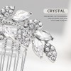 Foyte Crystal Bride Wedding Hair Comb Leaf Bridal Headpieces Rhinestone