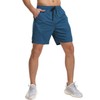 JustSun Men's Sports Shorts with Zip Quick Drying Lightweight Stretch